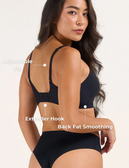 Seamless Deep V Push-Up Wireless Bra