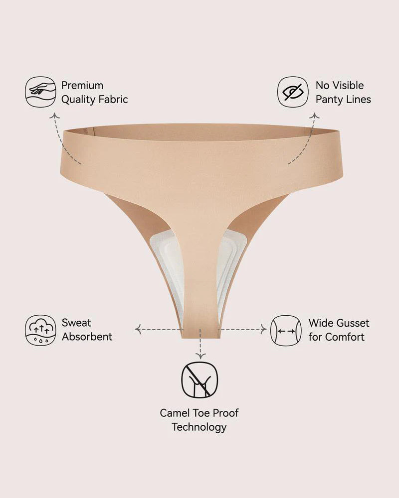Seamless Camel Toe Cover Thong