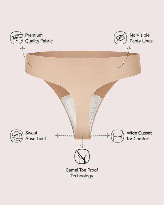 Seamless Camel Toe Cover Thong