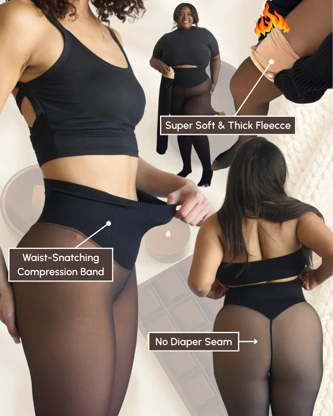 One-Seam Shaping Fleece Leggings
